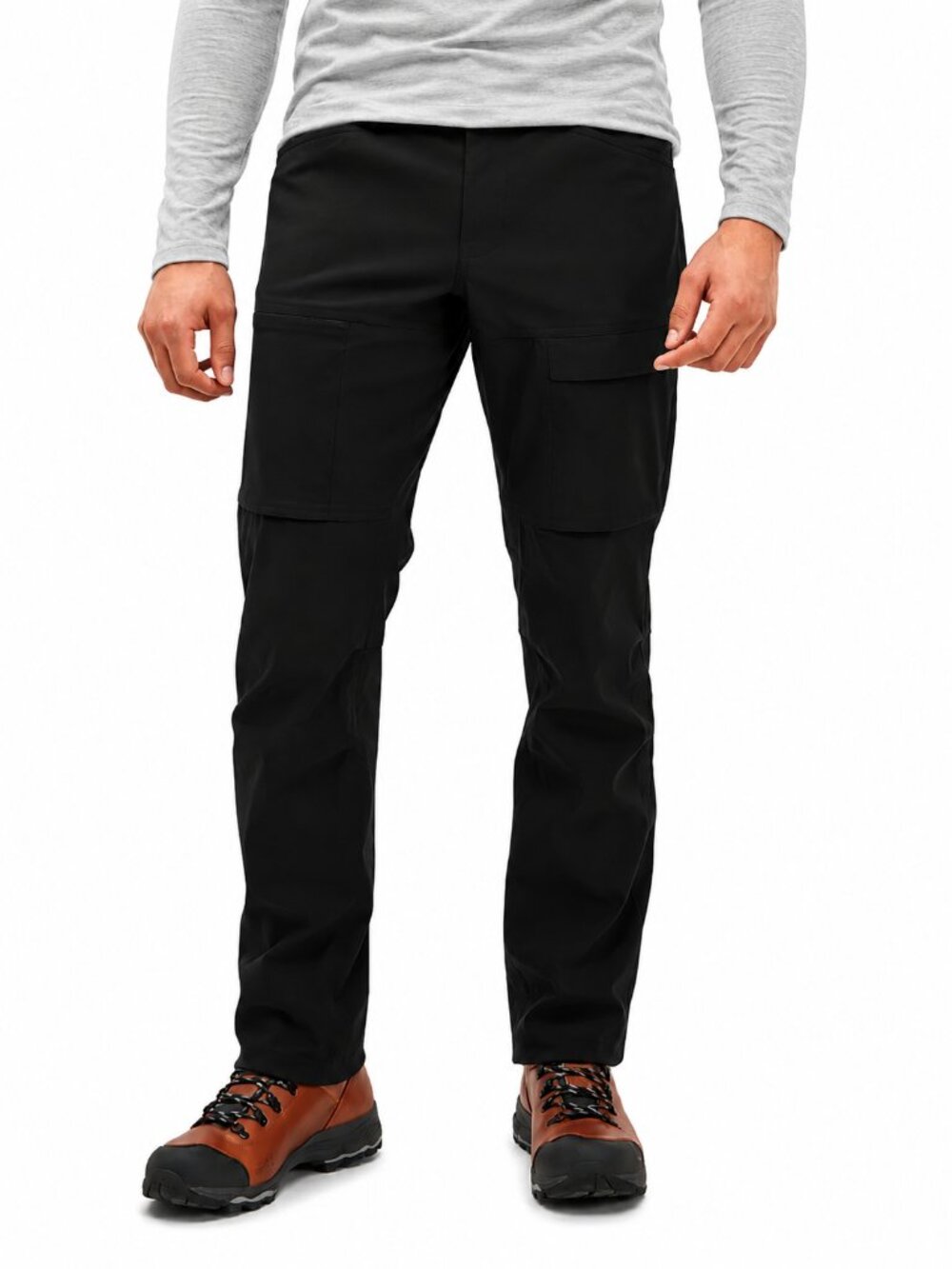 MEC Mochilero Stretch 29" Cargo Pants Black Sz 30 Nylon Stretch Hiking Gorpcore